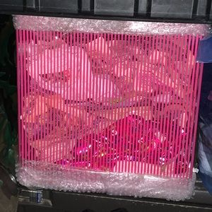 Victoria’s Secret pink striped acrylic bin